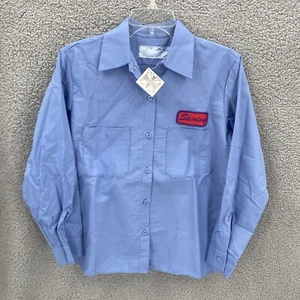 Camisa de trabajo West Coast Choppers manga larga abotonada para mujer talla pequeña azul - Imagen 1 de 5
