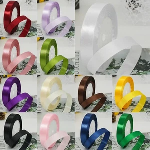 10 | 15 | 25 | 40mm Width Satin Ribbon Single Side Scrapbook Wedding Wrap Party - Picture 1 of 17