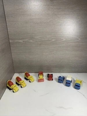 LOTE DE 8 MEZCLADORES DE PLÁSTICO VINTAGE AÑOS 50 60 COCHE DE JUGUETE CAMIÓN BASURA MARX Foto 1 de 4