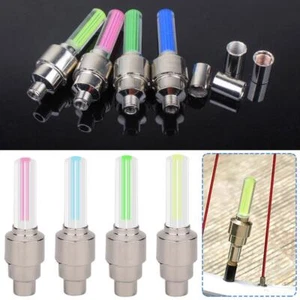 2PCS LED Valve Cap Light Car Bicycle Motorcycle Wheel Tire J Lamp Flash E1B2 - Picture 1 of 12