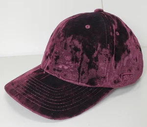 VANS Maroon Purple Velvet Adjustable Strapback Baseball Hat Adjustable Skate - Picture 1 of 8