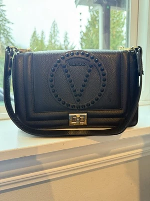 Valentino Bags by Mario Valentino “Alice Rock” Shoulder Bag – Black - Image 1 of 4