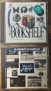Used Microsoft Bookshelf 1993 Edition CD-ROM & Microsoft Home 35-Product Sampler - Zdjęcie 1 z 11