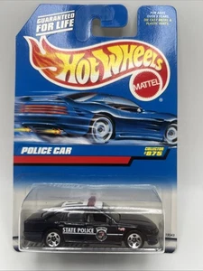1998 Hot Wheels Collector #875 Police Car State Police Black Squad 911 Die Cast - Picture 1 of 6