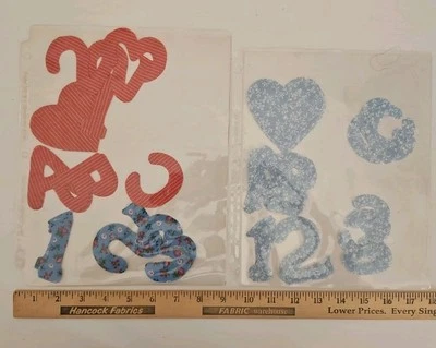 1950's Precut Vintage Iron-On Fabric Appliques for Sewing & Crafts ABC 123 ♡ - Image 1 of 4