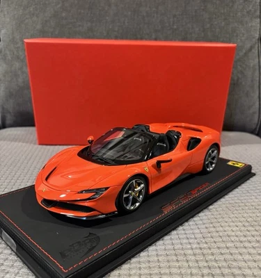 1/18 BBR Ferrari SF90 Spider Rosso Dino Limited 48 PCs With Display Case - Image 1 of 4