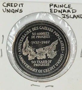 1987 Prince Edward Island Credit unions medal Uncirculated - Picture 1 of 2