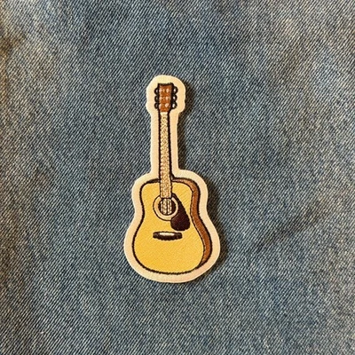 3.5 Inch Patch Iron, Guitar, Embroidery - Image 1 of 3