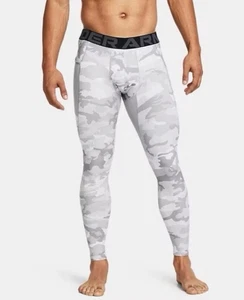 Under Armour Cold Gear Camo Printed Legging White Grey Men’s 2XL 1381747-011 NWT - Picture 1 of 11