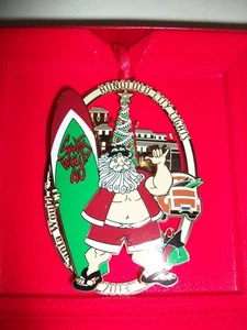 Honolulu City Lights "Santa Would Go" Christmas Ornament 2013 Honolulu Hale - Picture 1 of 5