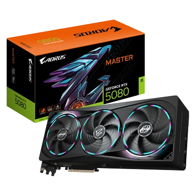 Gigabyte AORUS GeForce RTX™ 5080 MASTER 16GB GDDR7 Pcie×5.0 256 bit 850W - Image 1 of 4