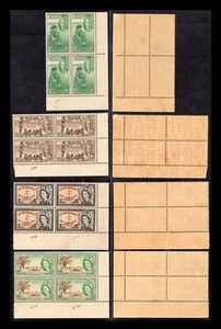New Zealand KGV & QE2 - 4 different plate blocks of 4. - Picture 1 of 1