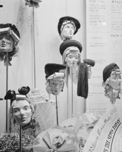 Hat Window Display1941 8x10 Reprint Of Old Photo - Picture 1 of 1