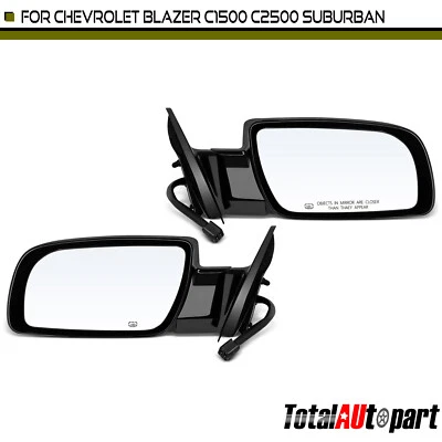 2x Espejo Negro para Chevrolet Blazer 1994-1999 C1500 Tahoe GMC Jimmy Yukon C2500 Foto 1 de 4