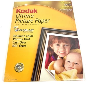 Kodak Ultima Bilderpapier 40 Blatt Satin 8,5x11" NEU VERSIEGELT - Bild 1 von 2