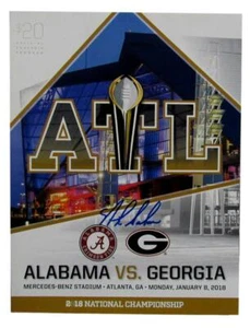 Nick Saban Alabama Firmado/Auto 2017 Campeonato Nacional Programa Beckett 167420 - Imagen 1 de 4