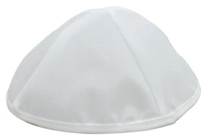 20 cm 4 Abschnitte Weiß Satin Kipah Kippa Yarmulke Bodenblende - Bild 1 von 3