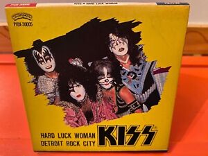 KISS Mega Rare Japon 1988 importation mini CD Hard Luck Woman/Detroit Rock City comme neuf