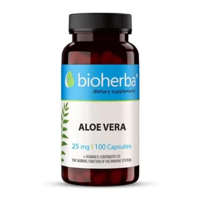 Aloe Vera - for constipation and detox, Bioherba, 25 mg, 100 capsules - Picture 1 of 7