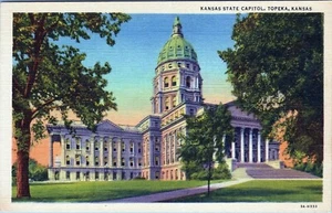 Kansas State Capitol Topeka Kansas Postcard 3A-H333 Unposted - Picture 1 of 2