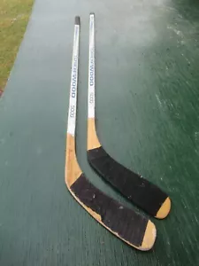 Set of 2 Vintage Wooden Hockey Stick Sticks SHER-WOOD 5000 - Picture 1 of 6