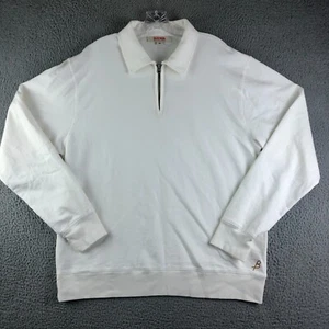 Birdwell Beach Britches 1/4 Zip Redondo Sweatshirt Herren XL weiß Made in USA - Bild 1 von 9