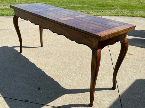 RARE HENREDON FLIP TOP SERVER BUFFET TO DINING TABLE CABRIOLE LEG 67" PARQUET Cover