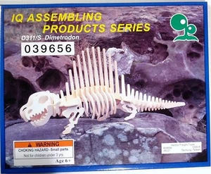 Kit modellino dinosauro 3D in legno Dimetrodon - Foto 1 di 2