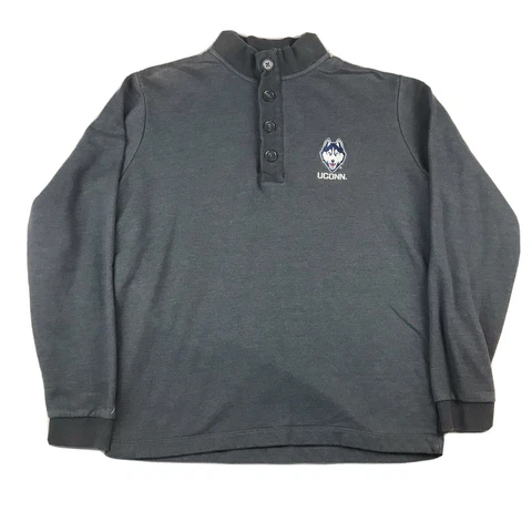 UConn Huskies Sweater Mens Medium Gray Embroidered Husky Basketball NCAA Antigua Cover