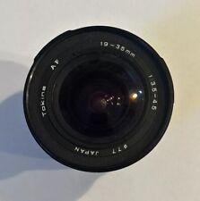 Tokina Zoom Lens 19-35mm AF f3.5-4.5 Canon EF. NO LENS CAP. COMES IN CANON CASE.