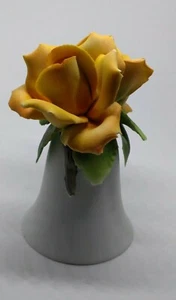 Capodimonte Porcellane Artistiche, Yellow Rose Figurine bell, Made In Italy  - Picture 1 of 8