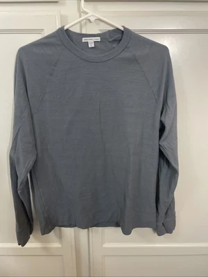Sudadera James Perse Para Hombre Talla 1 Gris Raglán Manga Larga 100% Algodón Foto 1 de 4