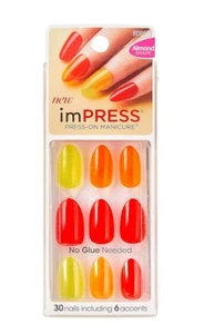 KISS imPRESS Press On Manicura Un Paso Gel Uñas - "Diez Looks Diferentes" ¡NUEVO! - Imagen 1 de 5