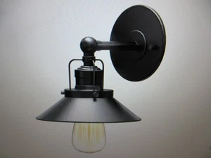 Gatco Modern Farmhouse Retro 1-Light Matte Black Metal Sconce - Picture 1 of 7