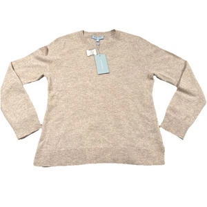 Antonio Melani 100% Kaschmir Pullover Damen M Oatmeal Cameron Crew Neu mit Etikett - Bild 1 von 9