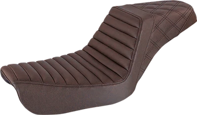 Asiento Step Up Saddlemen marrón para Harley Dyna Low Rider Super Glide 2004-2005 Foto 1 de 3