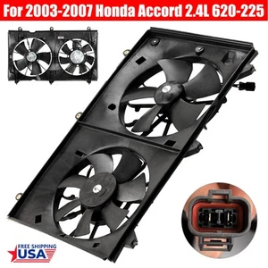 620225 Radiator Cooling Fan Assembly For 2003-2007 Honda Accord 2.4L 38616RAAA01 - Picture 1 of 12