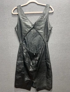 Wilsons 80’s Leather Cocktail Rider Backless Women Zip Up Dress Gr. M. Rare - Bild 1 von 10