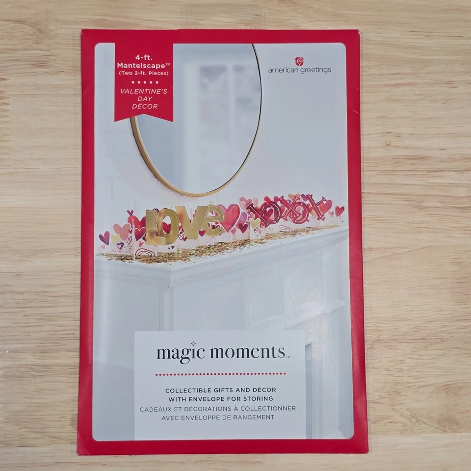 American Greetings Magic Moments Mantlescape Valentine's Day Décor LOVE XOXO - Image 1 of 4