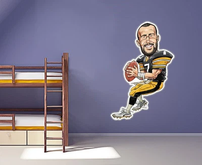 Calcomanía de pared Ben Roethlisberger grande 24 pulgadas corte de contorno Pittsburgh Steelers Foto 1 de 2