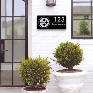 Gift Idea For Fans Custom Pittsburgh Steelers House Number Metal Sign