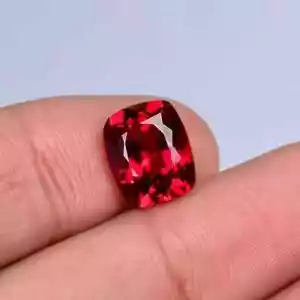 AA+ Natural Certified Red Ruby Mozambique 8.34 Ct+ Cushion Cut Loose Gemstone - Picture 1 of 5