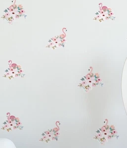 Aufkleber Flamingo in Blumen Tattoo Sticker 24er Set Blüten Strauß Bouquet Kranz - Bild 1 von 3