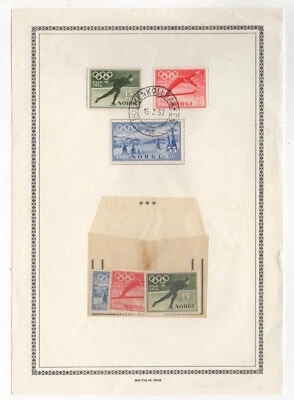15 de febrero 1952. Hoja filatélica con paquete de sellos. Juegos Olímpicos de Invierno, Oslo. Foto 1 de 2
