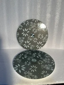 Temptations Classic 12" Tempered Glass Lazy Susan In Black 2 Piece SET OPEN BOX - Picture 1 of 6