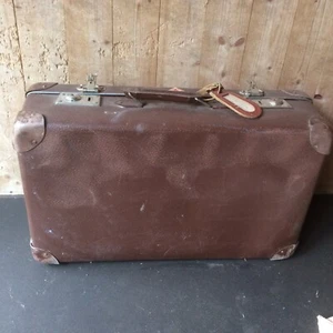 Kindelbrück, Alter Koffer, Reisekoffer, Vulkanfiber, Vintage, Braun, Eckenschutz - Bild 1 von 12