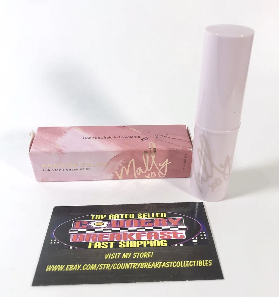 Mally XO Positive Color Lip & Cheek Stick Buff Blush 0.25 oz DMGD READ