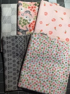 Riley Blake Stoff Fabel 1 Yard Zuschnitte Paket Pastell Winter Nordic Motiv - Bild 1 von 4