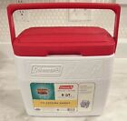 Vintage Coleman 8 QT. Personal Cooler White w/ Red Top w/ TAGS