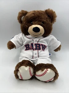 Peluche Orso Baseball Build-A-Bear 16” BAB Giocattolo Suono Funziona Peluche Raro - Foto 1 di 10